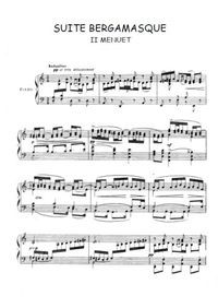 Suite bergamasque II. Menuet - Claude Debussy